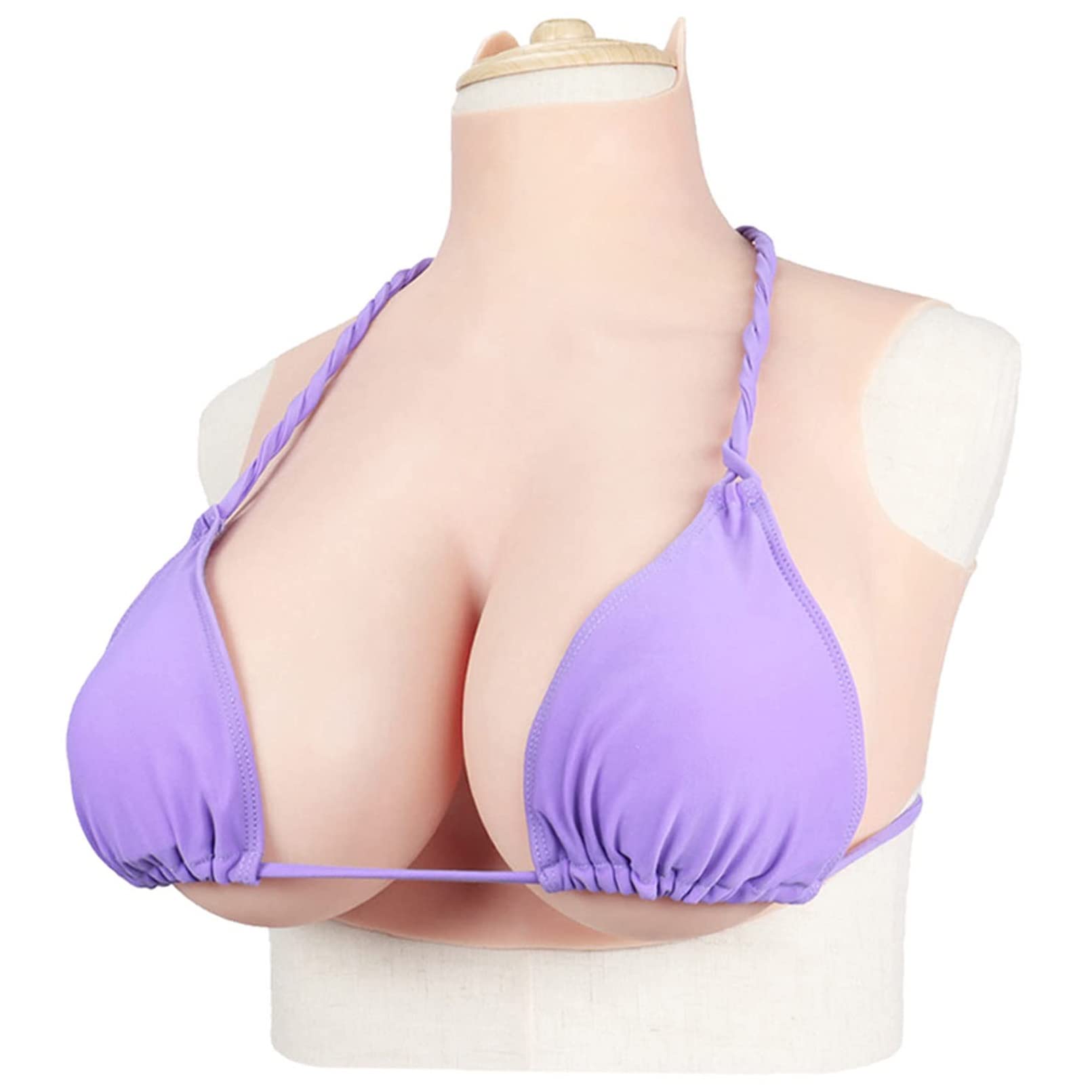 Amazon.co.jp: 高襟 シリコンバスト 人工乳房 揺れ版 シリコーン充填 S